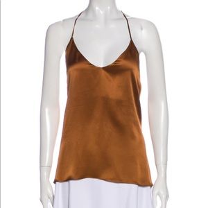 Gold Reformation silk low back spaghetti strap top
